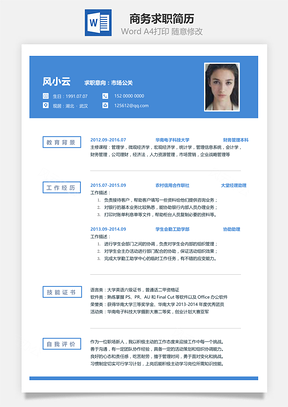 简洁商务求职简历