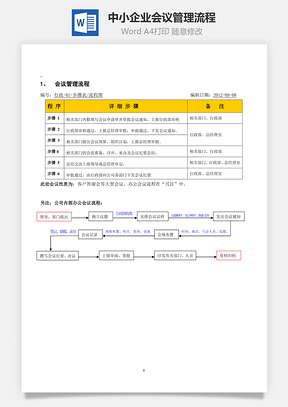 中小企业会议管理流程