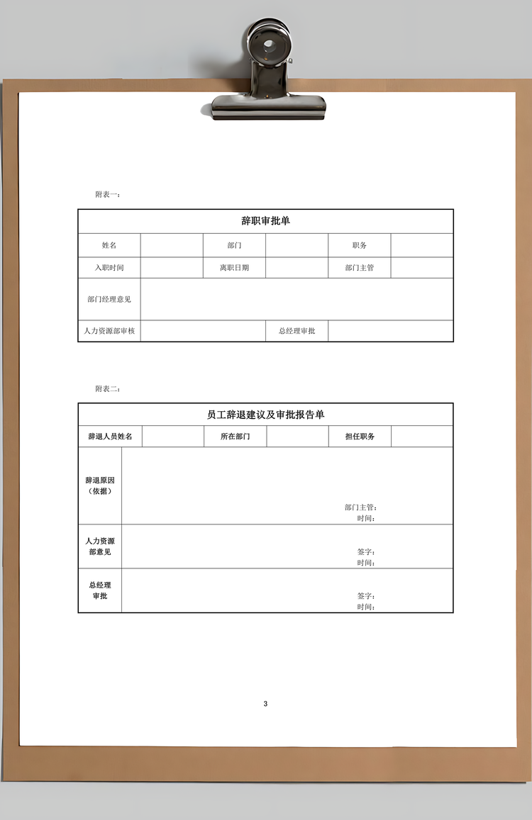 员工离职手续办理规定Word模板