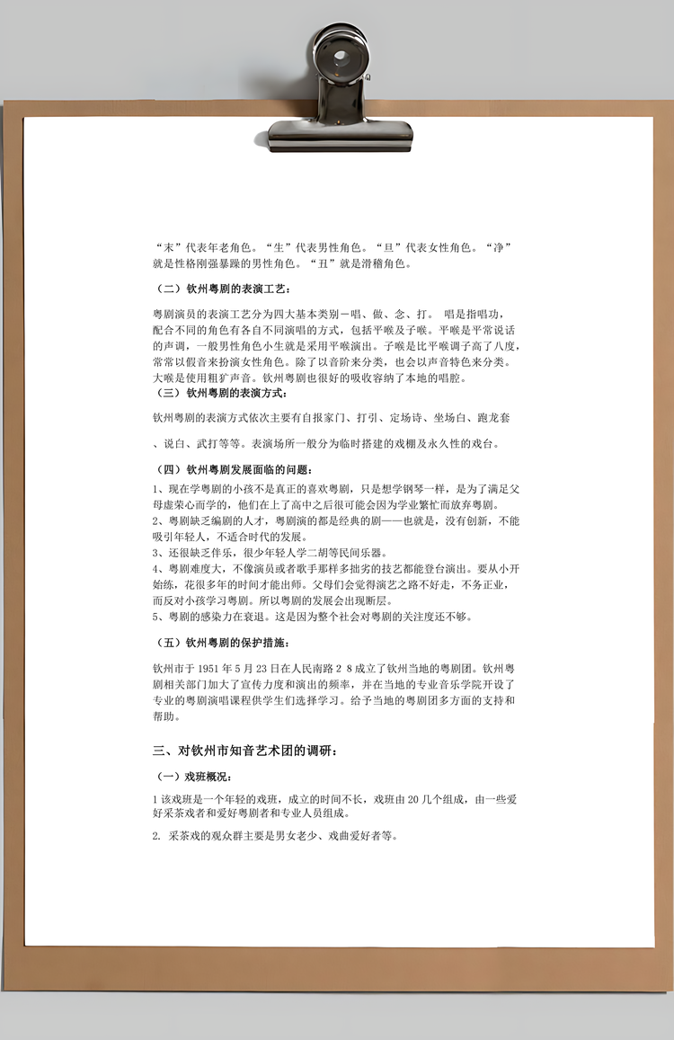 音乐文化调研报告Word模板