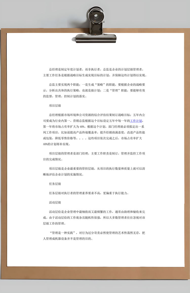 年度经营计划Word模板