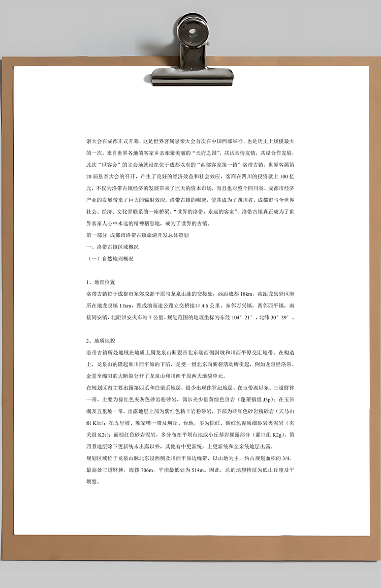 规划策划实施方案Word模板