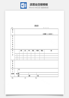 店营业日报Word文档