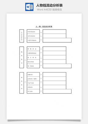 人物钱流动分析表Word文档