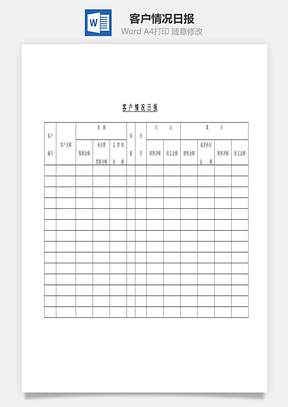 客户情况日报Word文档