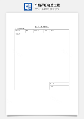人事产品详细制造过程Word模板