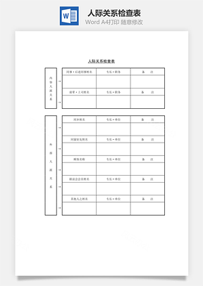 人际关系检查表Word文档