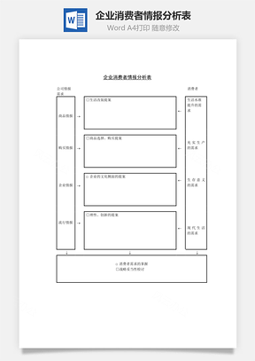 企业消费者情报分析表Word文档