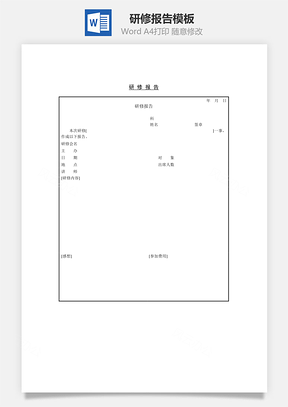 研修报告Word文档