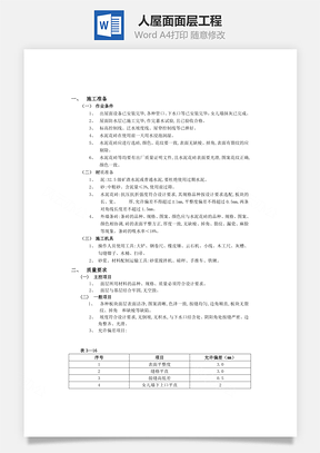 人屋面面層工程word文檔