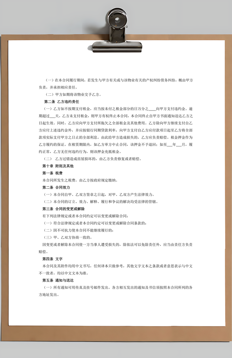 商业物业以租代售合同Word模板