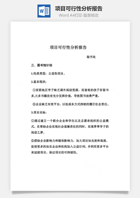 项目可行性分析报告Word文档