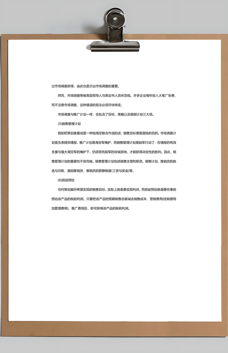 企业项目策划书创业计划书模板Word模板