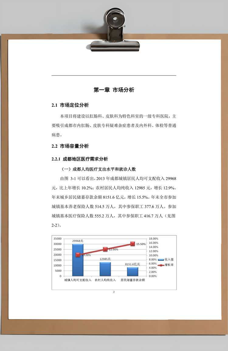 综合医院商业计划书Word模板