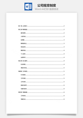 公司规章制度Word文档