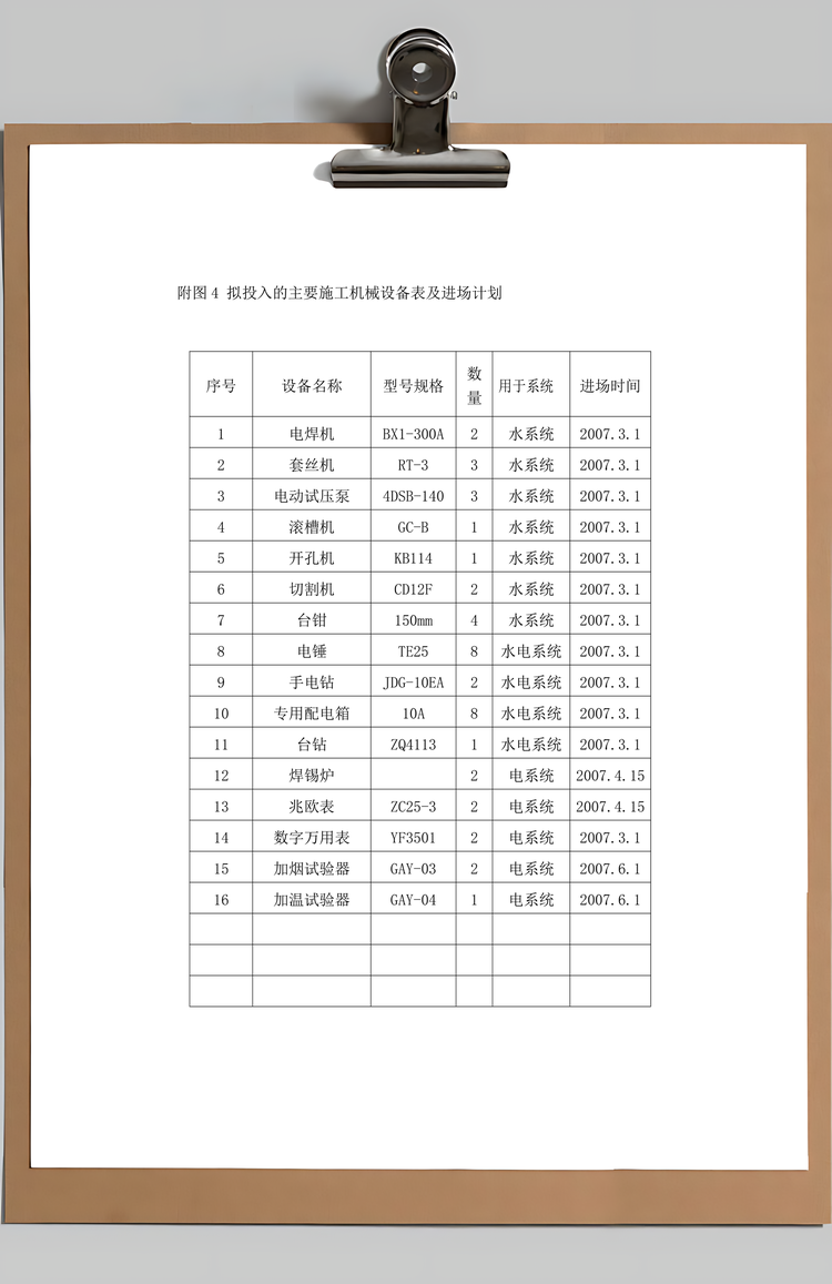 工程管理施组附图Word模板