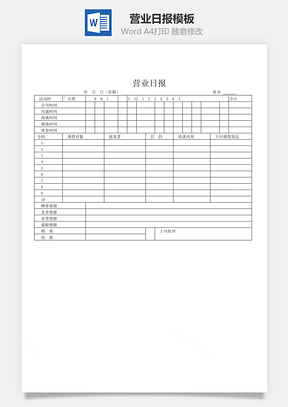 营业日报word文档