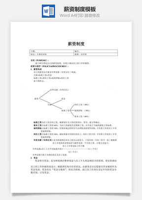 薪资制度Word模板