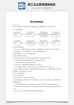施工企业费用报销制度Word模板
