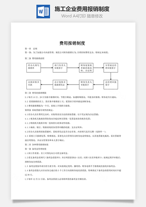 施工企业费用报销制度word文档