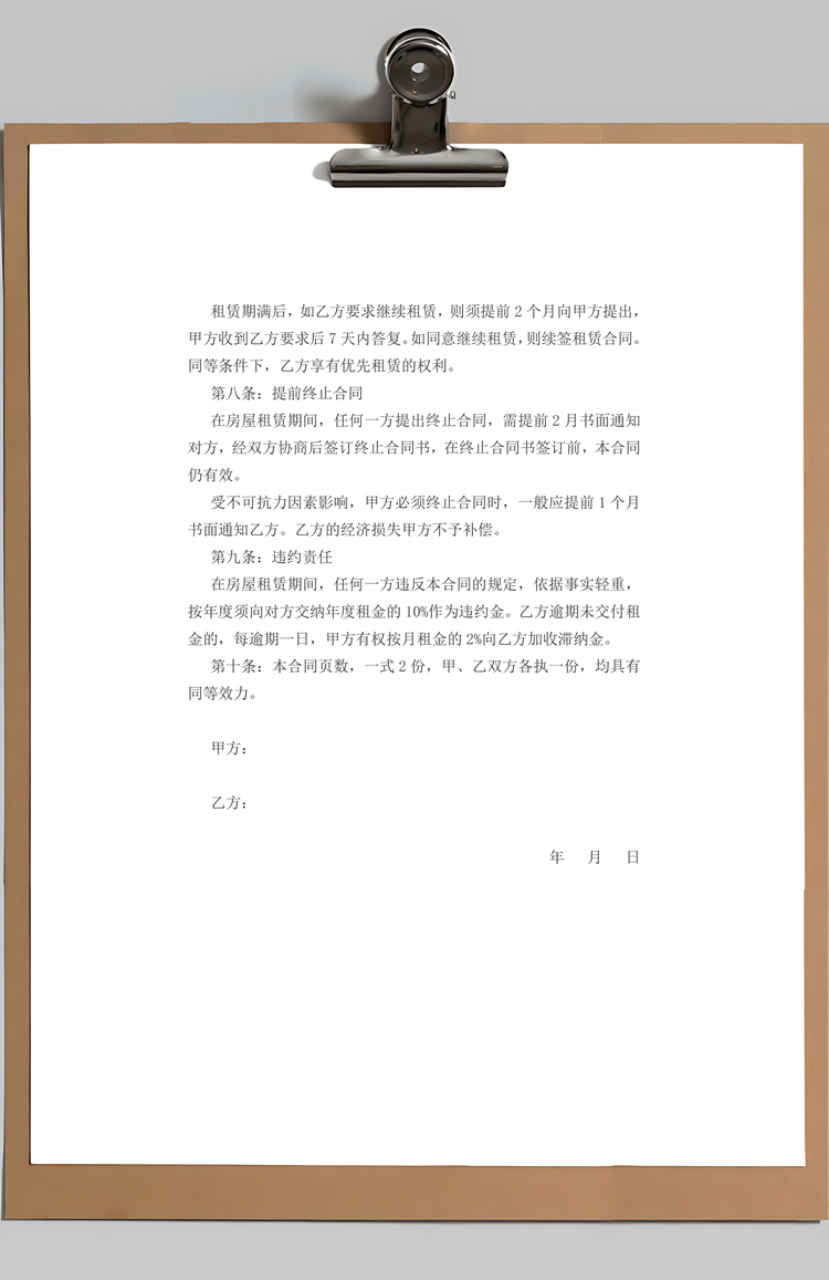 租房合同范本Word模板