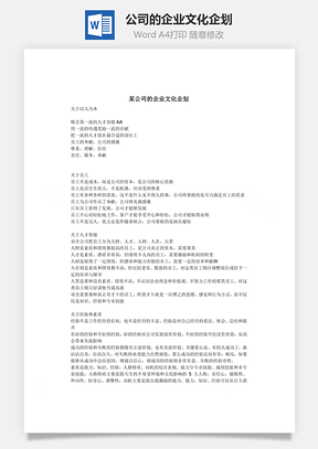 某公司的企业文化企划Word文档