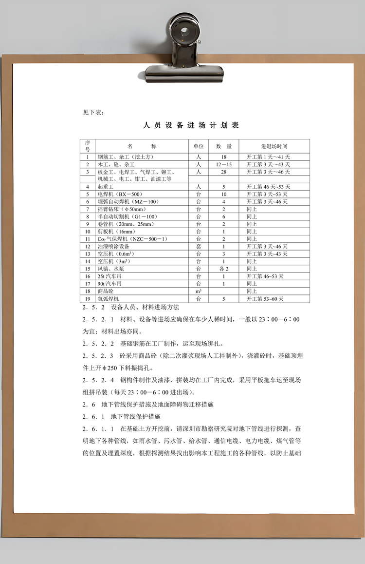 施工组织设计文字说明Word模板