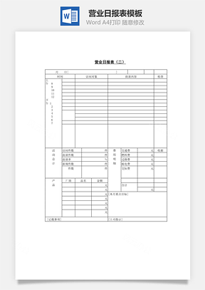 营业日报表（二）Word文档