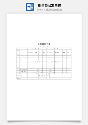 销售款状况日报Word文档