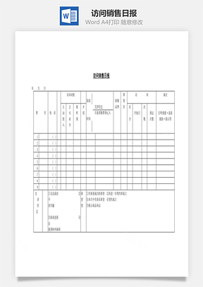 访问销售日报Word文档