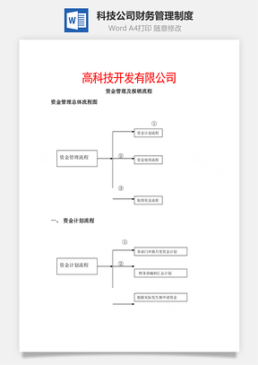 科技公司财务管理制度Word模板