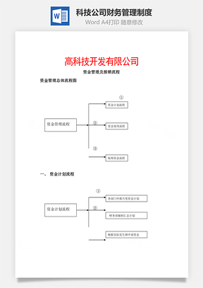 科技公司財務(wù)管理制度Word文檔