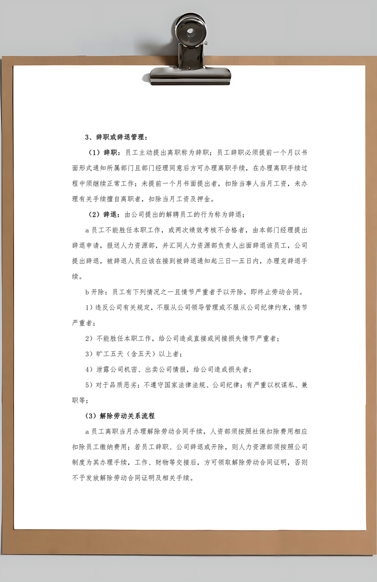 公司规章制度Word模板