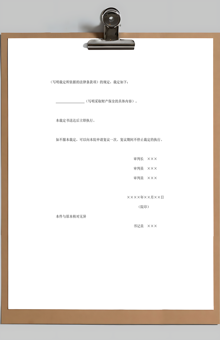 民事裁定书Word模板