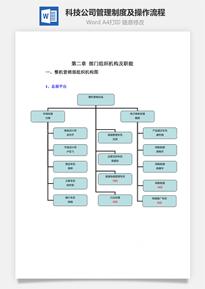 科技公司管理制度及操作流程Word模板