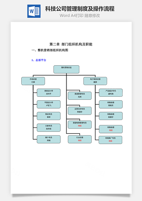 科技公司管理制度及操作流程Word文档