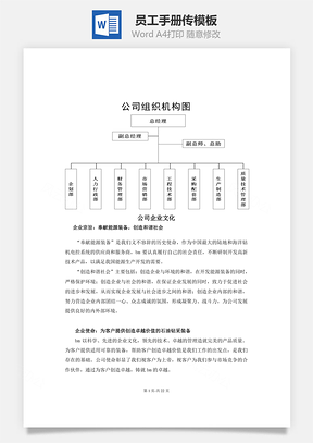 员工手册传Word模板