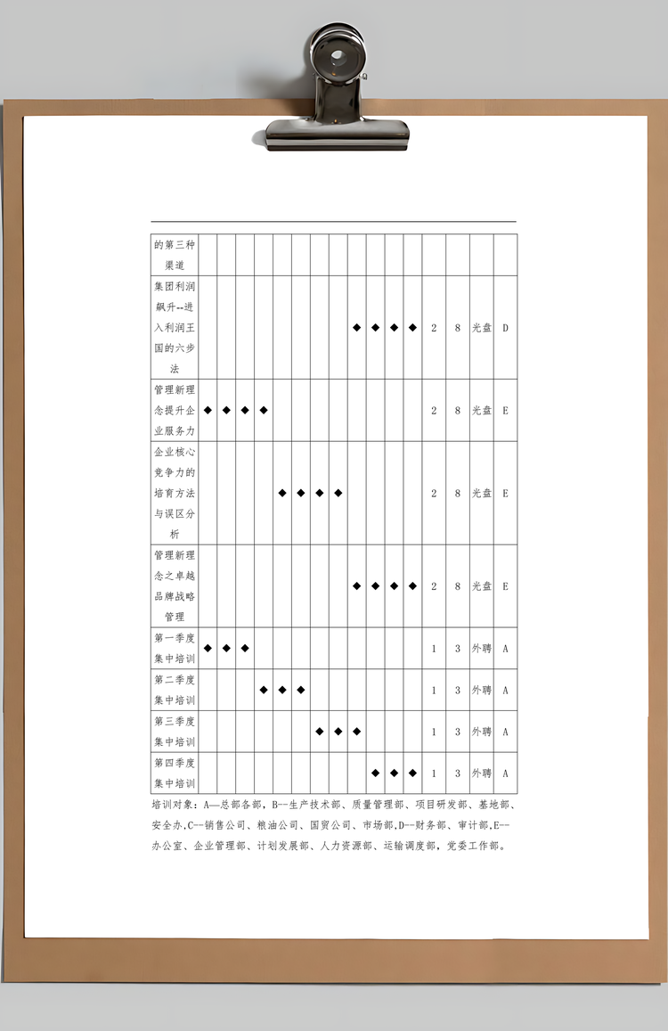 公司培训方案Word模板