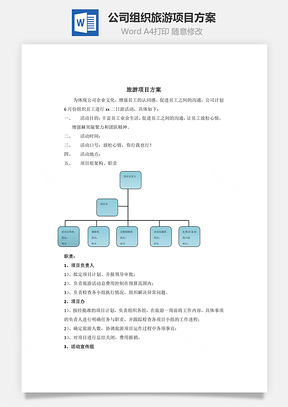 公司组织旅游项目方案Word模板