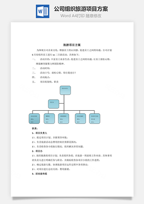 公司组织旅游项目方案Word文档