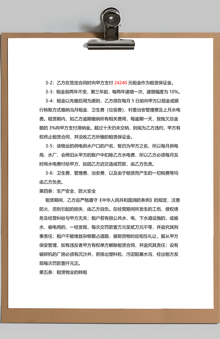 租赁合同Word模板