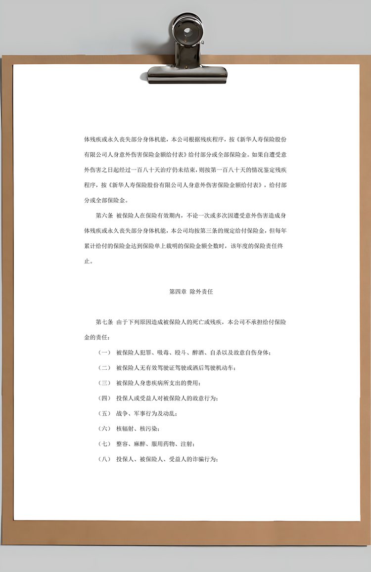 大学生保险合同实用范本Word模板