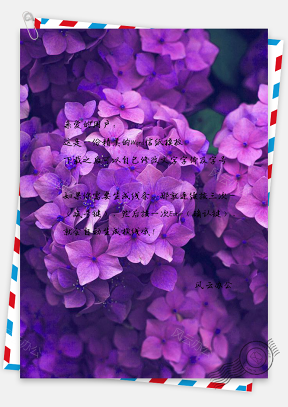信纸花泉粉紫色自然