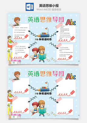 英语手抄报Word模板