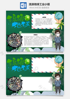 流浪地球工业手抄报Word模板
