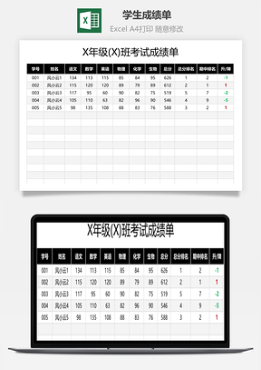 学生成绩单（成绩报告单）