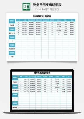 财务费用支出明细表(全自动)