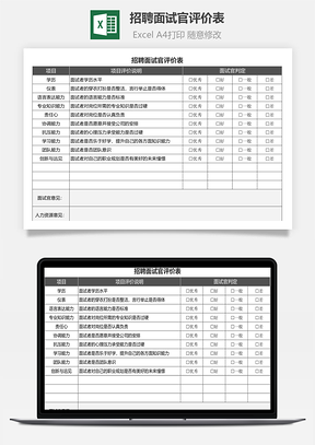 招聘面试官评价表