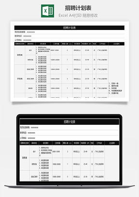 招聘计划表