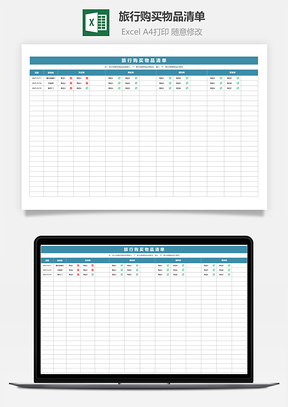 旅行购买物品清单